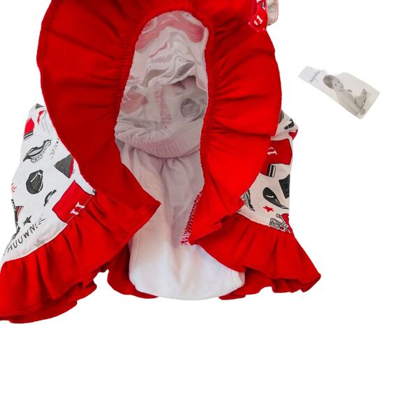 NWT Magnolia Baby 24M Red Touchdown Dress - Picture 3 of 6
